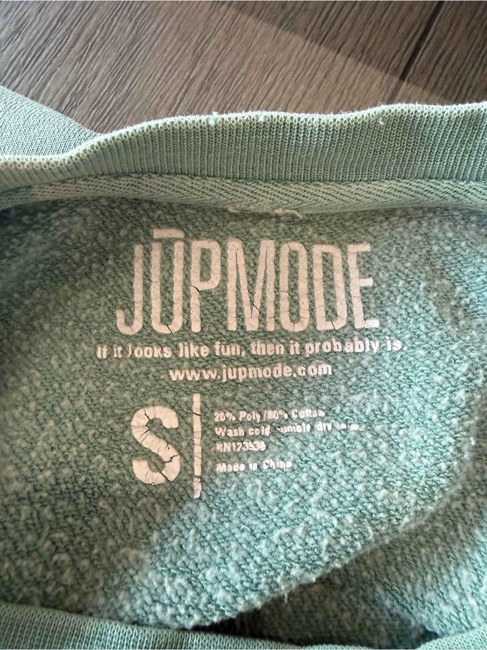 Jupmode Midwesterner Embroidered Crewneck Sweatshirt Sage Green 25417 - Picture 6 of 9